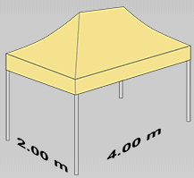 2000x4000 mm tent