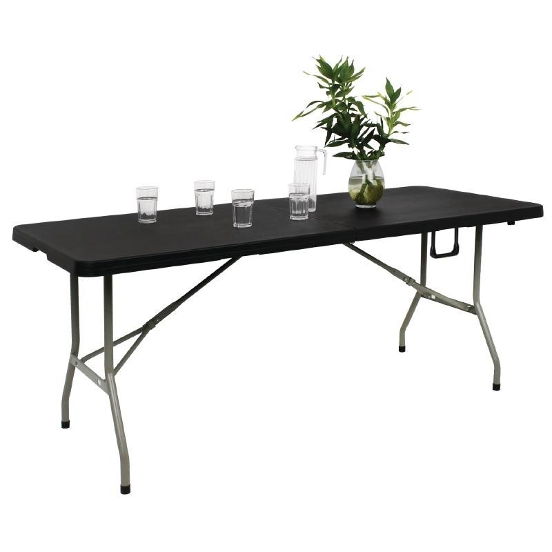 Talloos Demonteer spiegel Inklapbare tafel zwart 183cm Bolero - Inklapbaar - HORESHOP