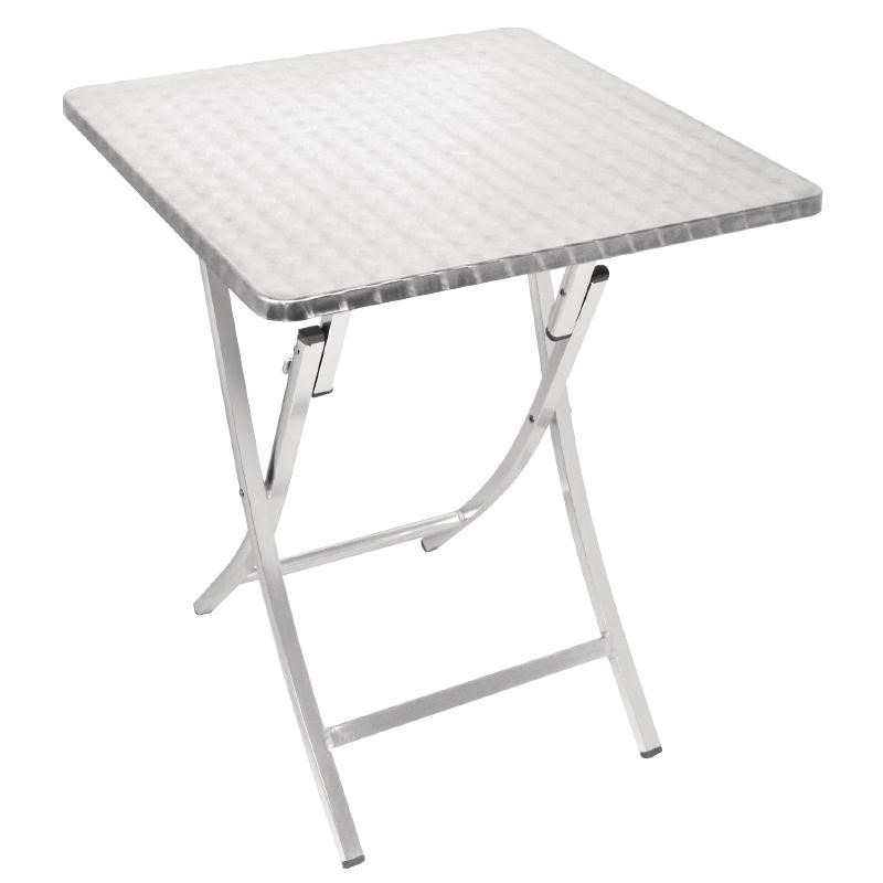 fysiek absorptie rekenkundig Aluminium opklapbare bistrotafel vierkant 60cm Bolero - RVS tafels -  HORESHOP